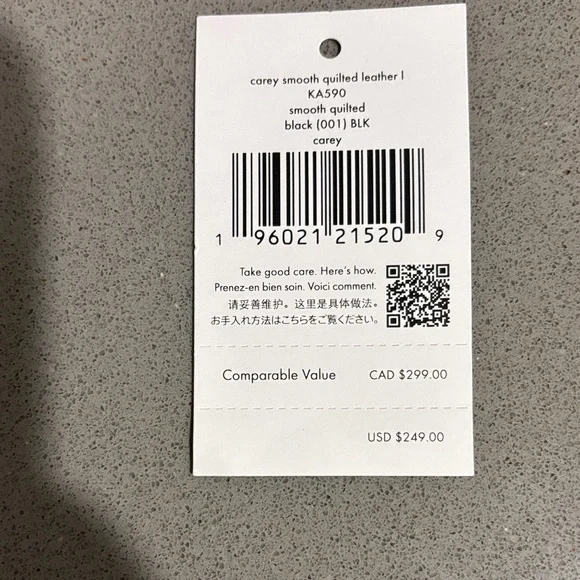 NWT kate spade Wallet- Black Quilted Leather - Picture 2 of 3